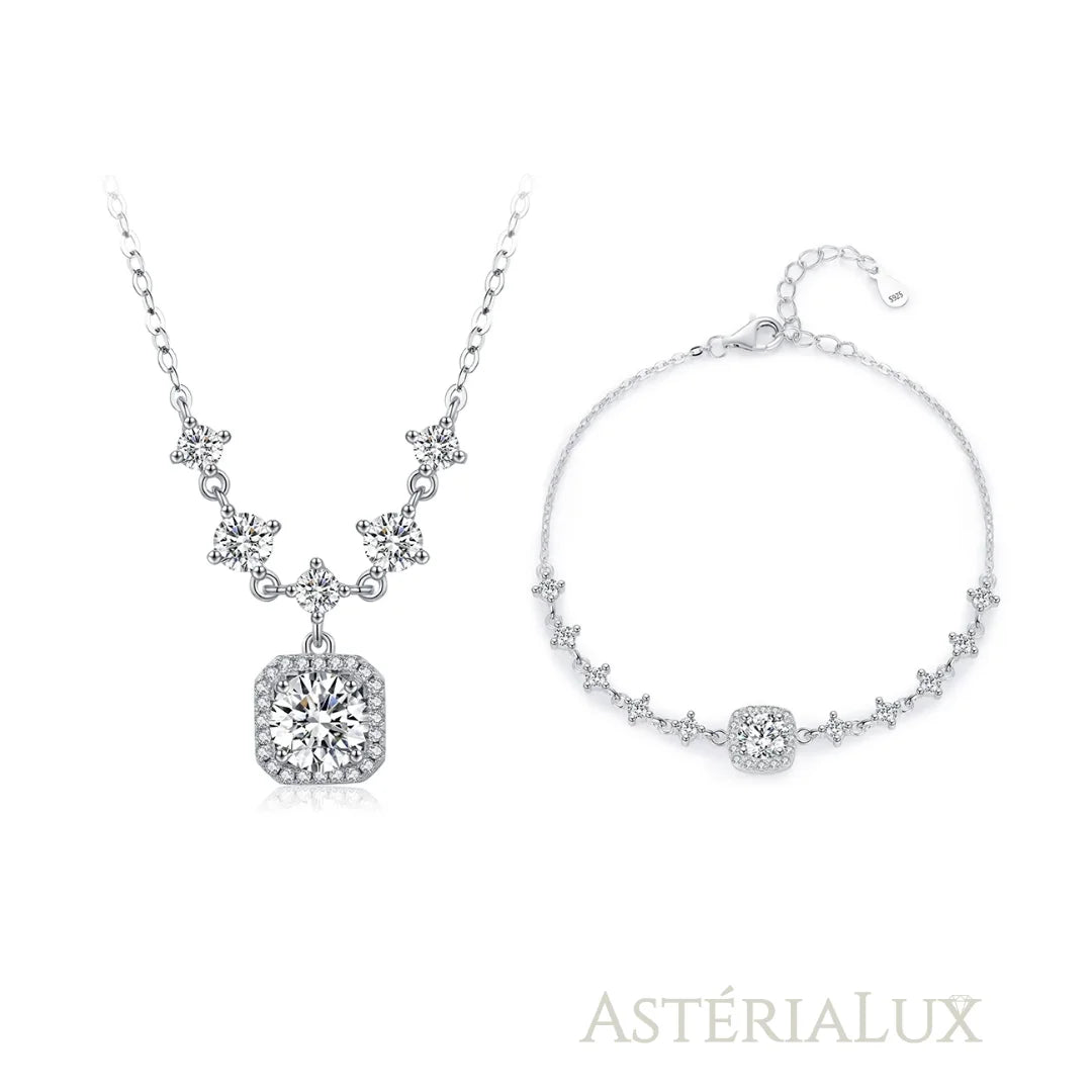 Conjunto de Joias Elegância e Brilho Moissanite Prata 925