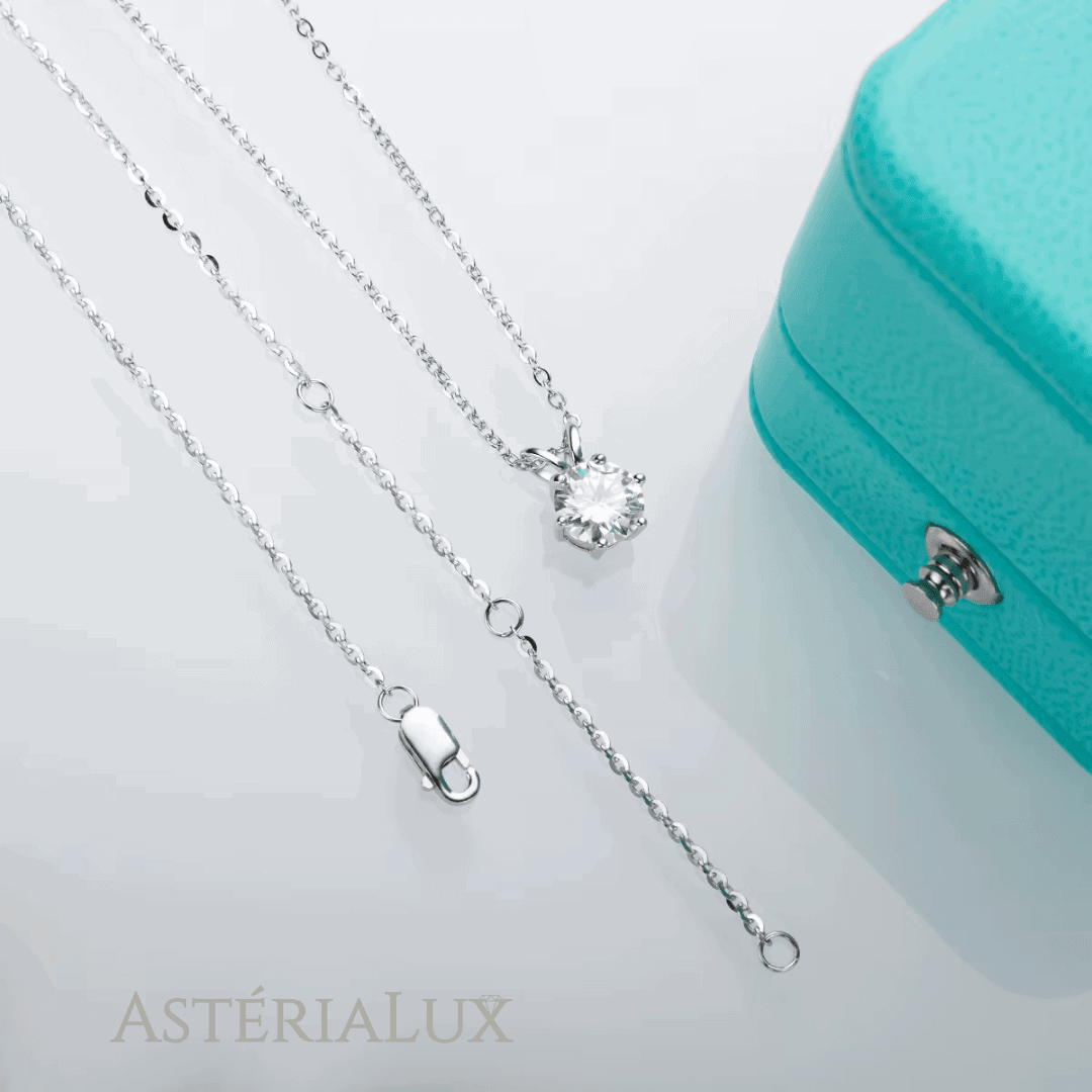 Colar Luxo e Elegância de Moissanite com Ouro 18K em Prata 925