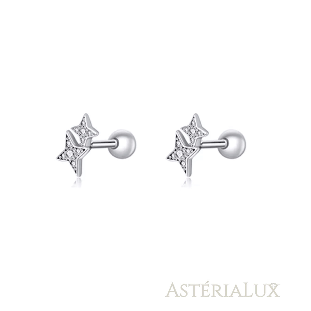Brincos Kids Estrela Estrelinha em Prata 925