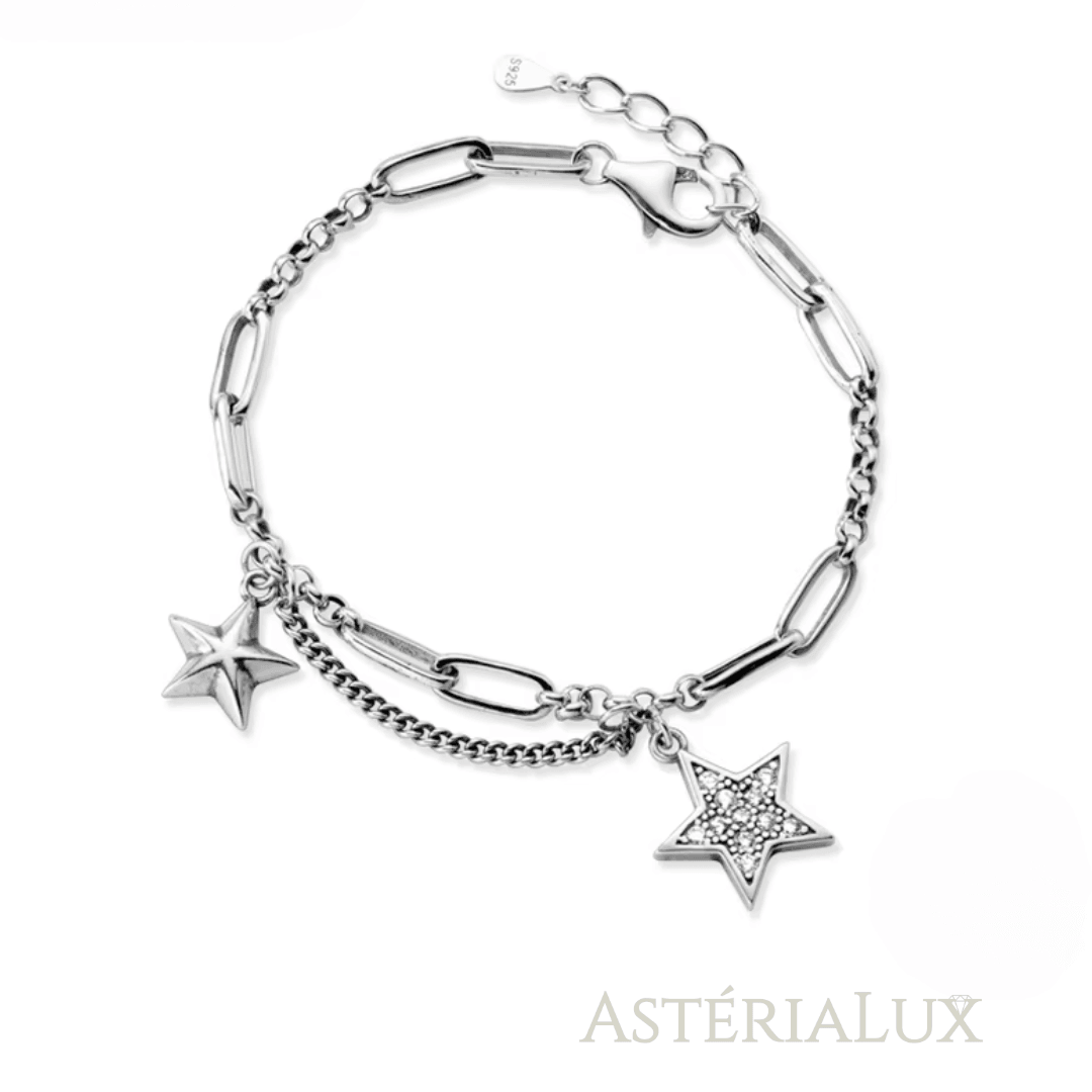 Pulseira Estrelas Elegantes em Prata 925