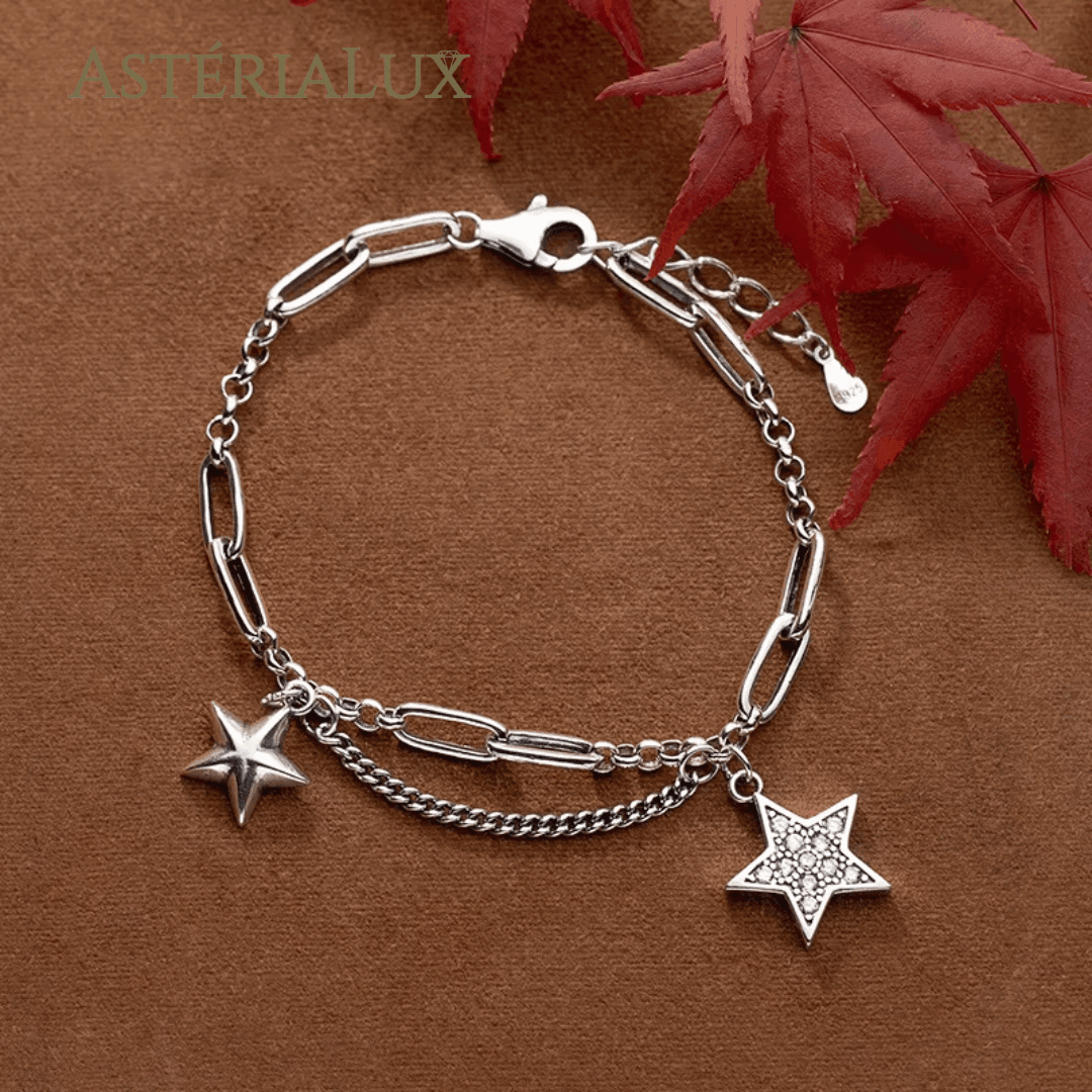 Pulseira Estrelas Elegantes em Prata 925