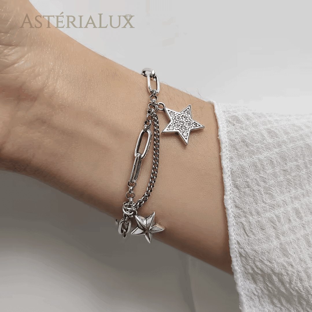 Pulseira Estrelas Elegantes em Prata 925