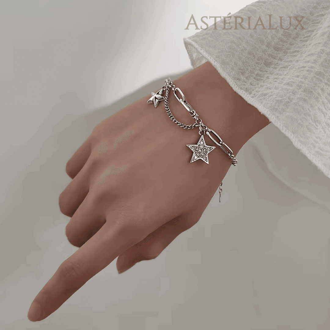 Pulseira Estrelas Elegantes em Prata 925