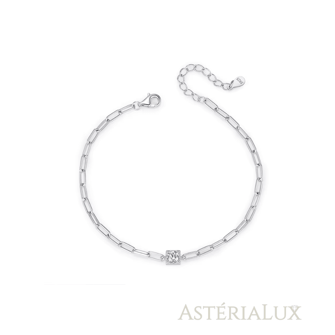 Pulseira Elegante de Moissanite em Prata 925