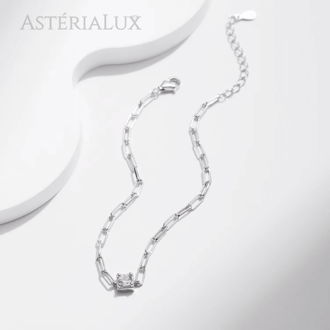 Pulseira Elegante de Moissanite em Prata 925