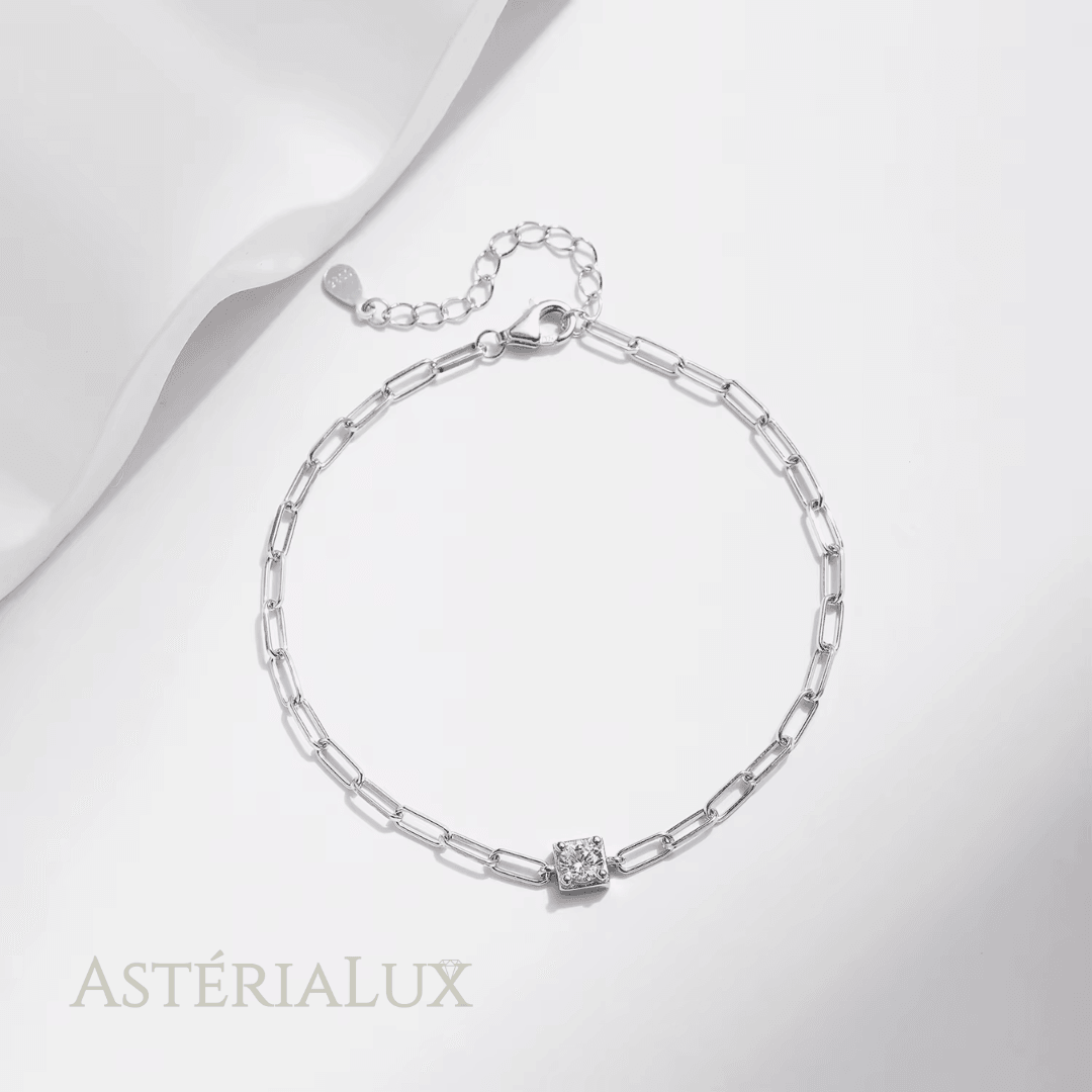 Pulseira Elegante de Moissanite em Prata 925