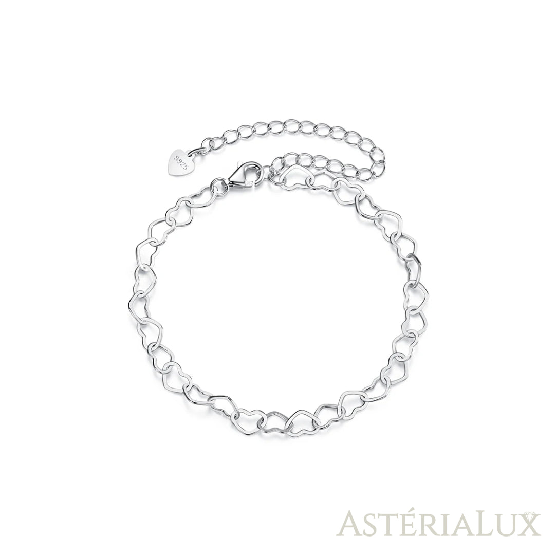 Pulseira Coração em Prata 925