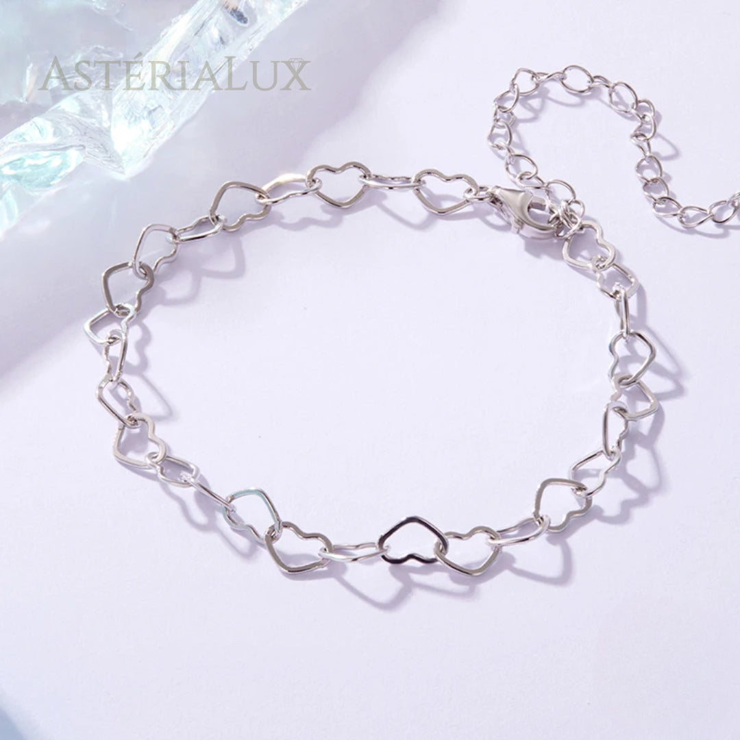 Pulseira Coração em Prata 925