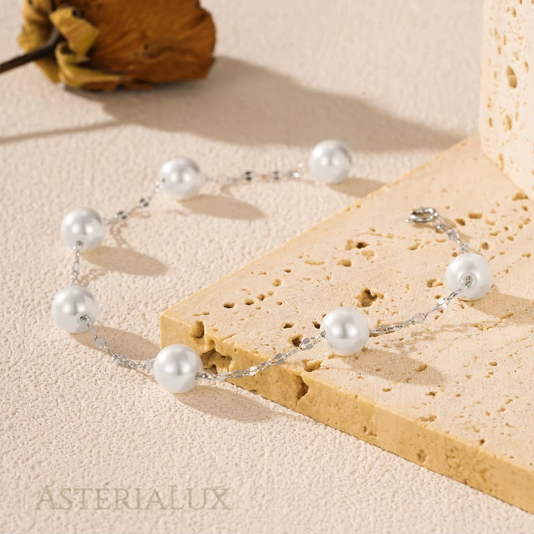 Pulseira Brisa com Pérolas em Prata 925