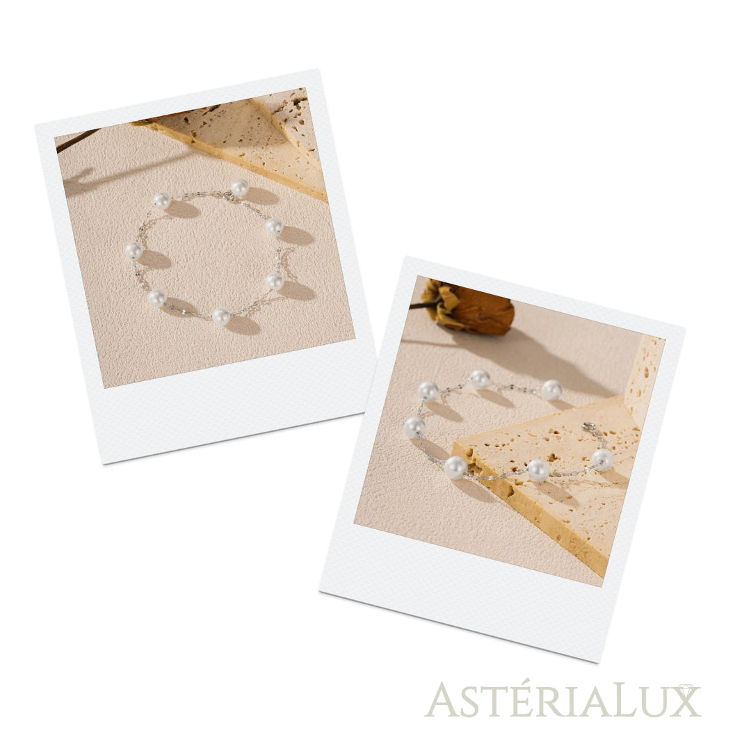 Pulseira Brisa com Pérolas em Prata 925