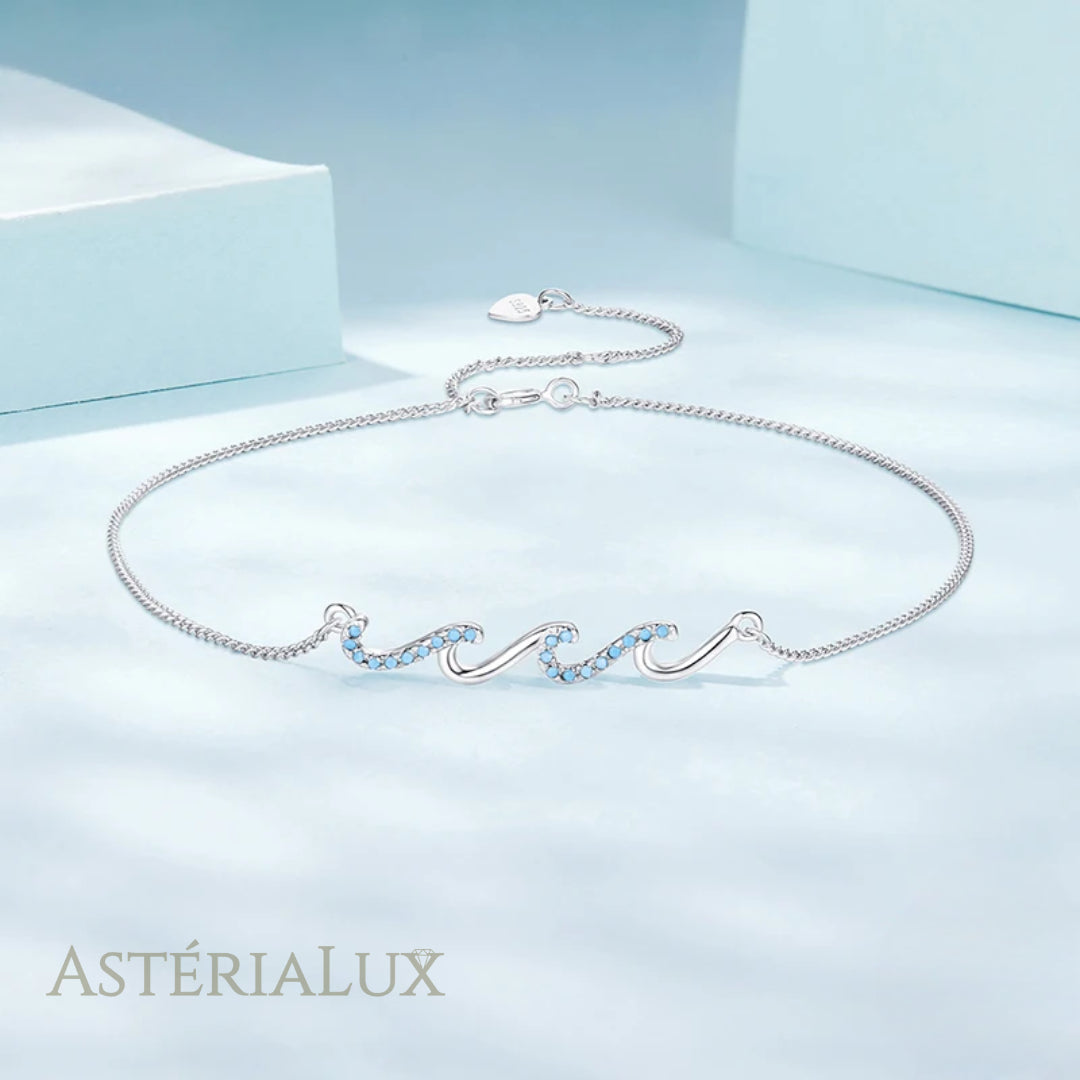 Tornozeleira Maré de Encantos em Prata 925